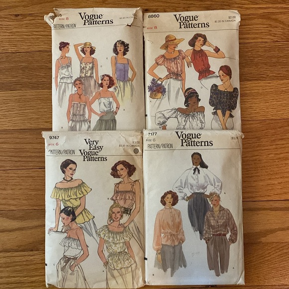 VTG ‘70s Vogue Top/Blouse Patterns Set of 7 - Picture 7 of 11
